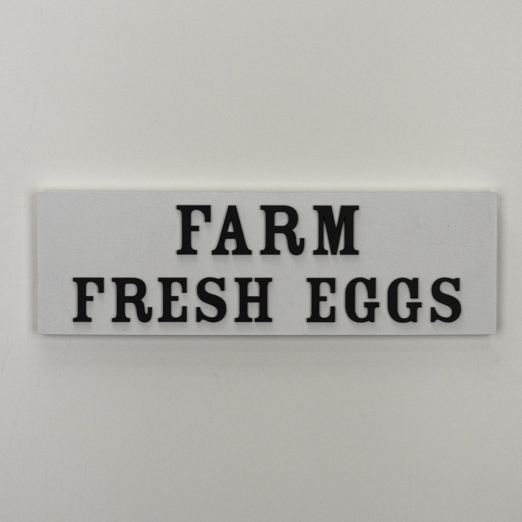 The Basic Signs Product Photos- Farm Fresh Eggs [White]