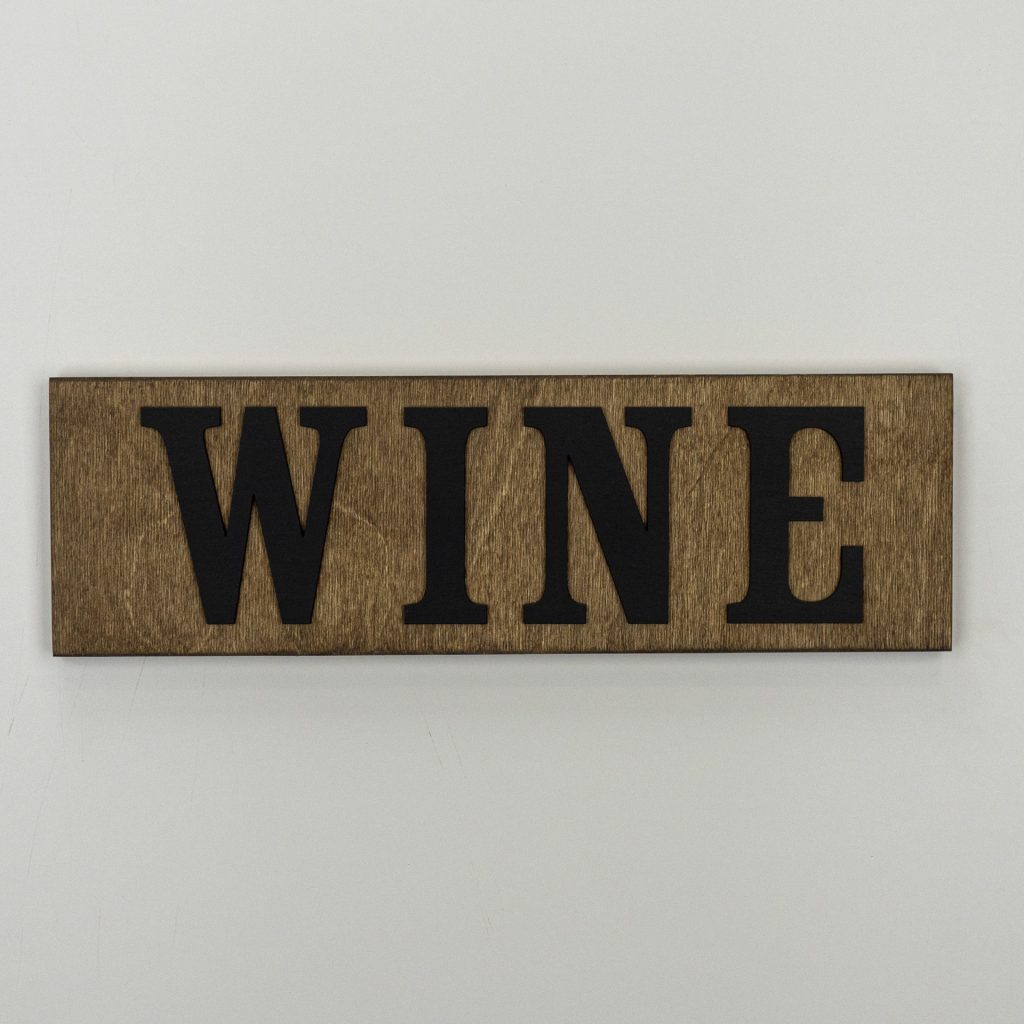 The Basic Signs Product Photos-Wine [Wood Black Letters]